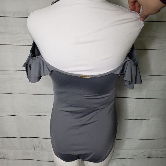 Vince Camuto Swim Ruffle Bandeau one piece 10 - Picture 4 of 7